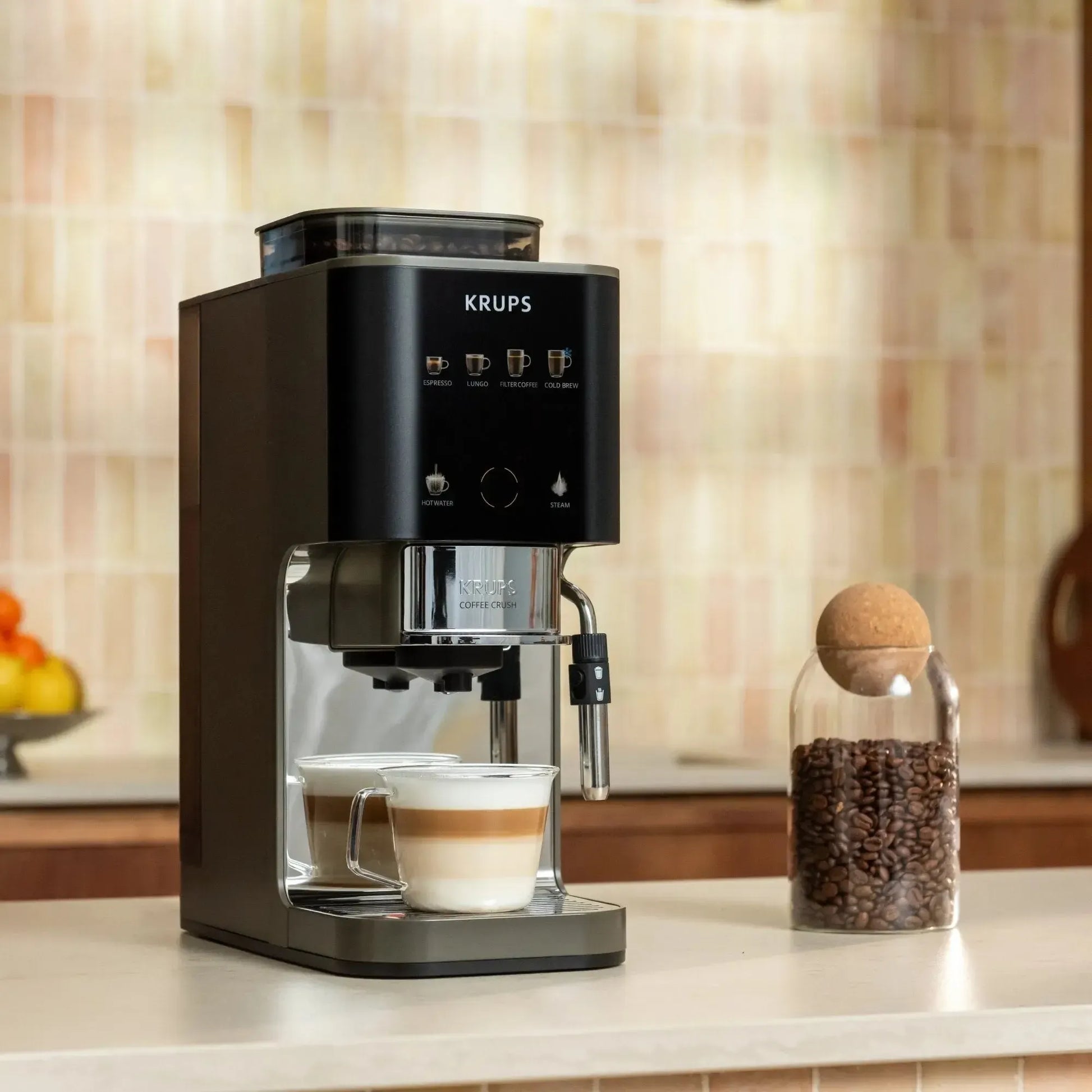 Cafetera Espresso Coffee Crush Experience Krups-Cafeteras Espresso