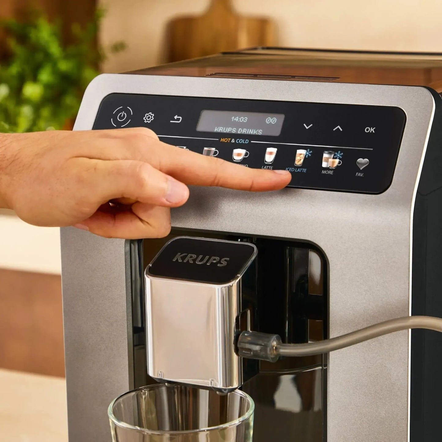 Cafetera Espresso Evidence Hot & Cold + Lechero Krups3#Gris
