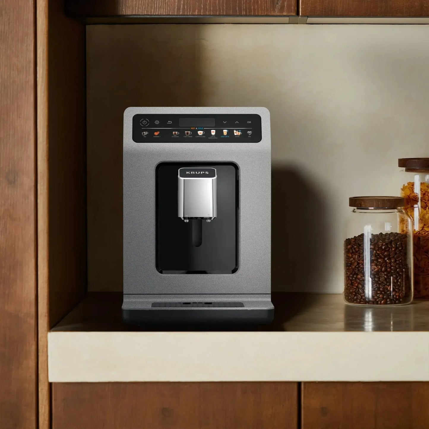Cafetera Espresso Evidence Hot & Cold + Lechero Krups5#Gris