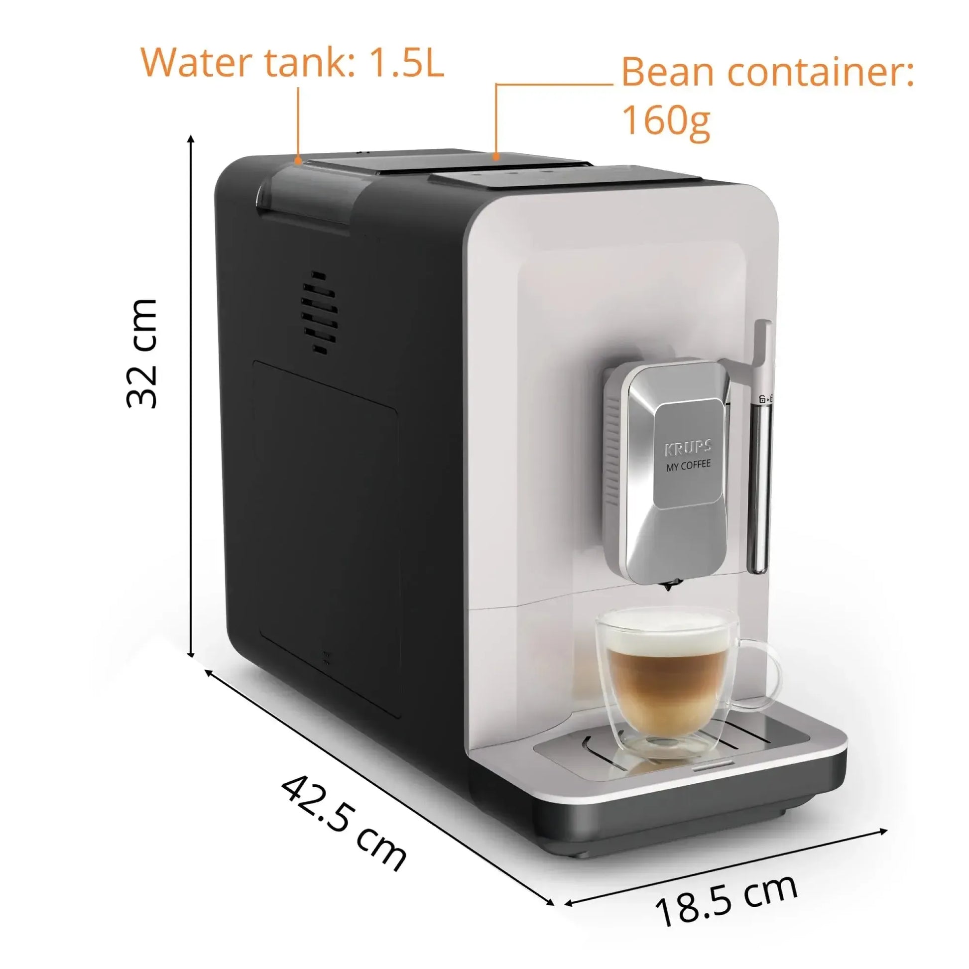 Cafetera Espresso My Coffee Steam Krups6#Blanco
