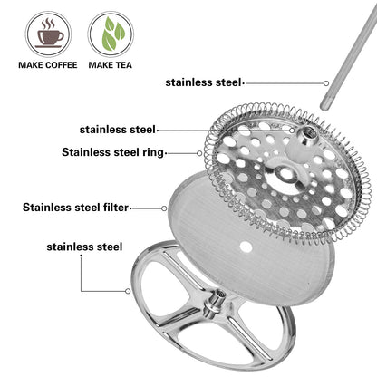 Cafetera Francesa Galao 1000 ml Fissman-Cafeteras de Prensa Francesa