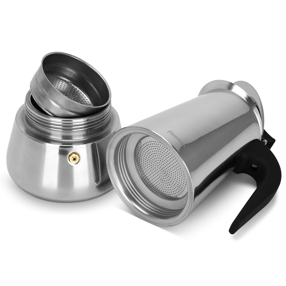Cafetera Italiana Acero Geyser 450ml Fissman4#Plata