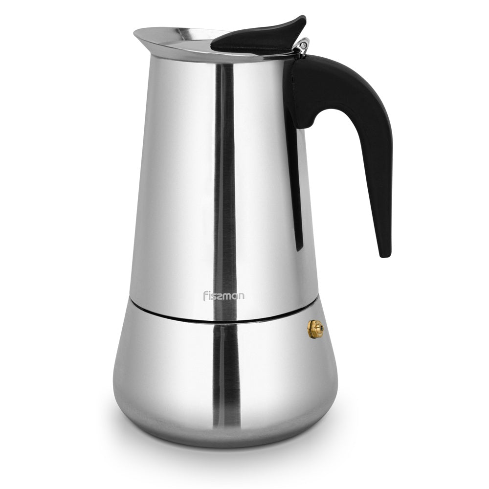 Cafetera Italiana Acero Geyser 450ml Fissman1#Plata