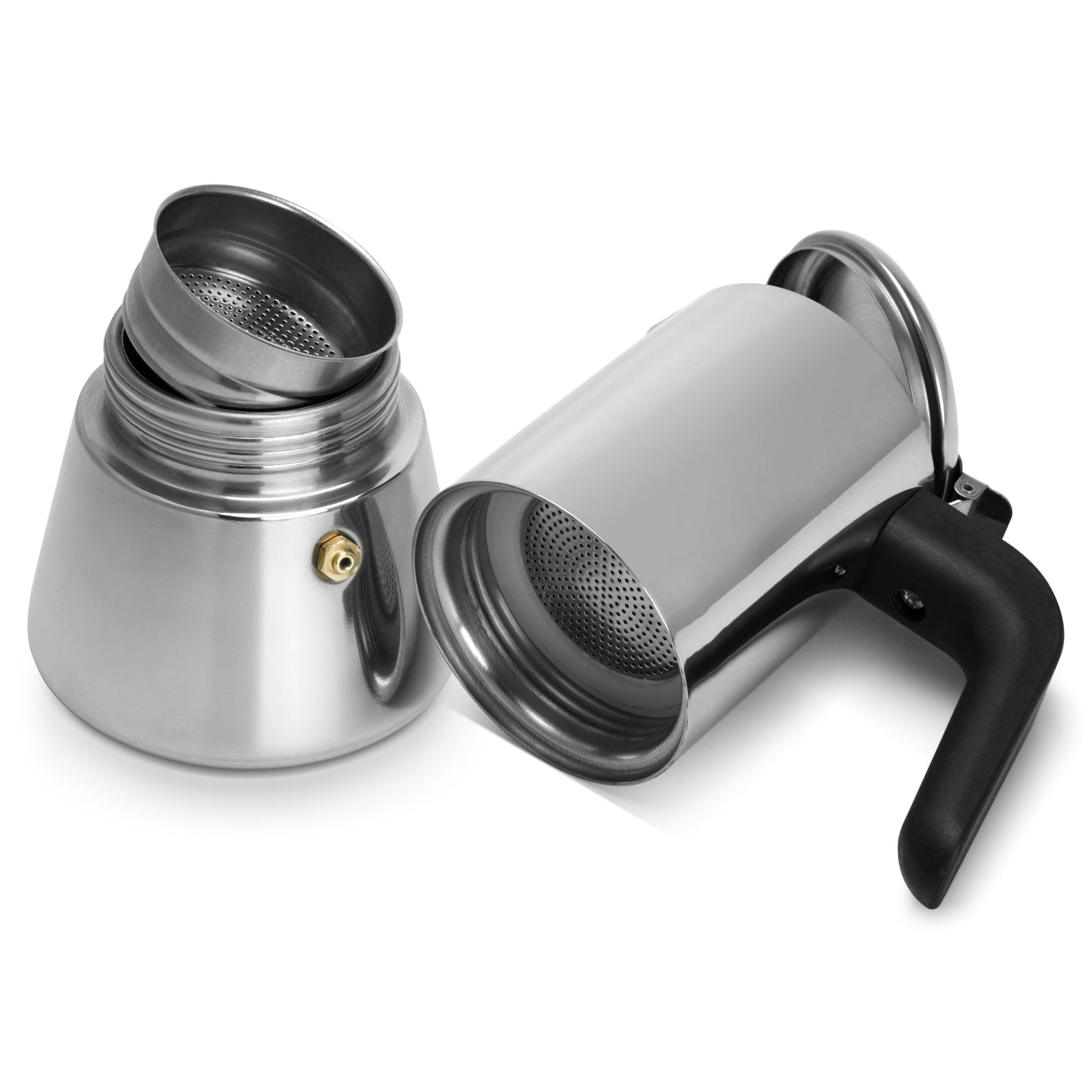 Cafetera Italiana Geyser Acero 300 ml Fissman4#acero