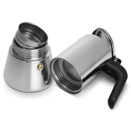 Cafetera Italiana Geyser Acero 300 ml Fissman4#acero