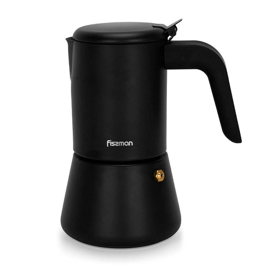 Cafetera Italiana Geyser Black 300 ml Fissman2#Negro