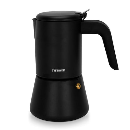 Cafetera Italiana Geyser Black 300 ml Fissman2#Negro