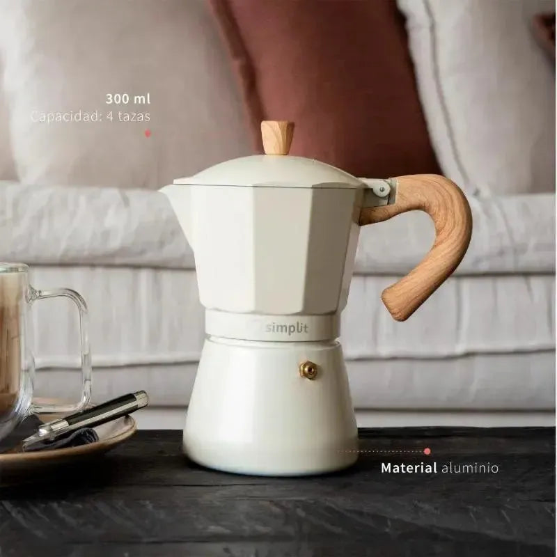 Cafetera Italiana Moka 4 Tazas 300ml Simplit-Cafeteras Italianas Moka