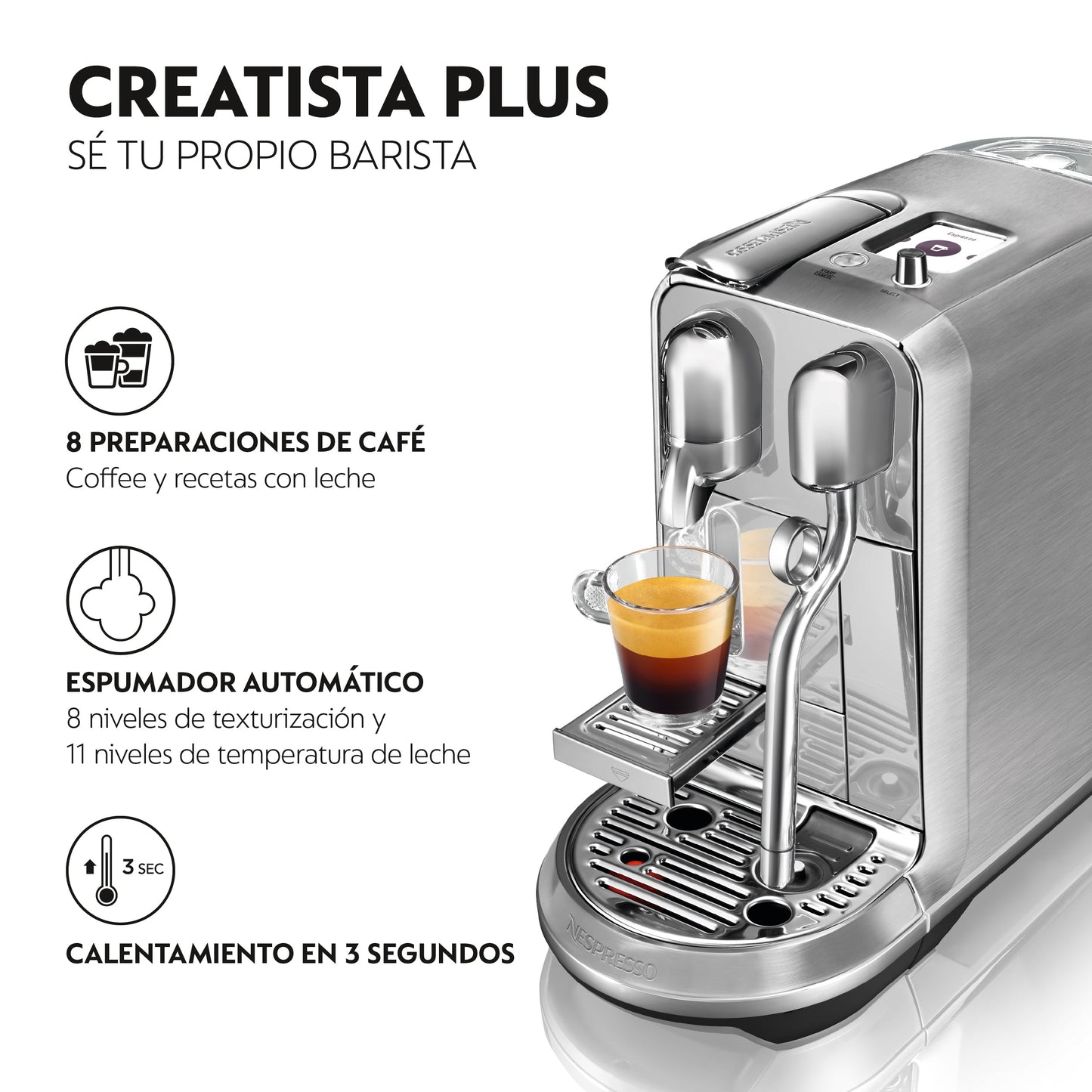 Cafetera Nespresso Creatista Plus-Cafeteras de Cápsulas