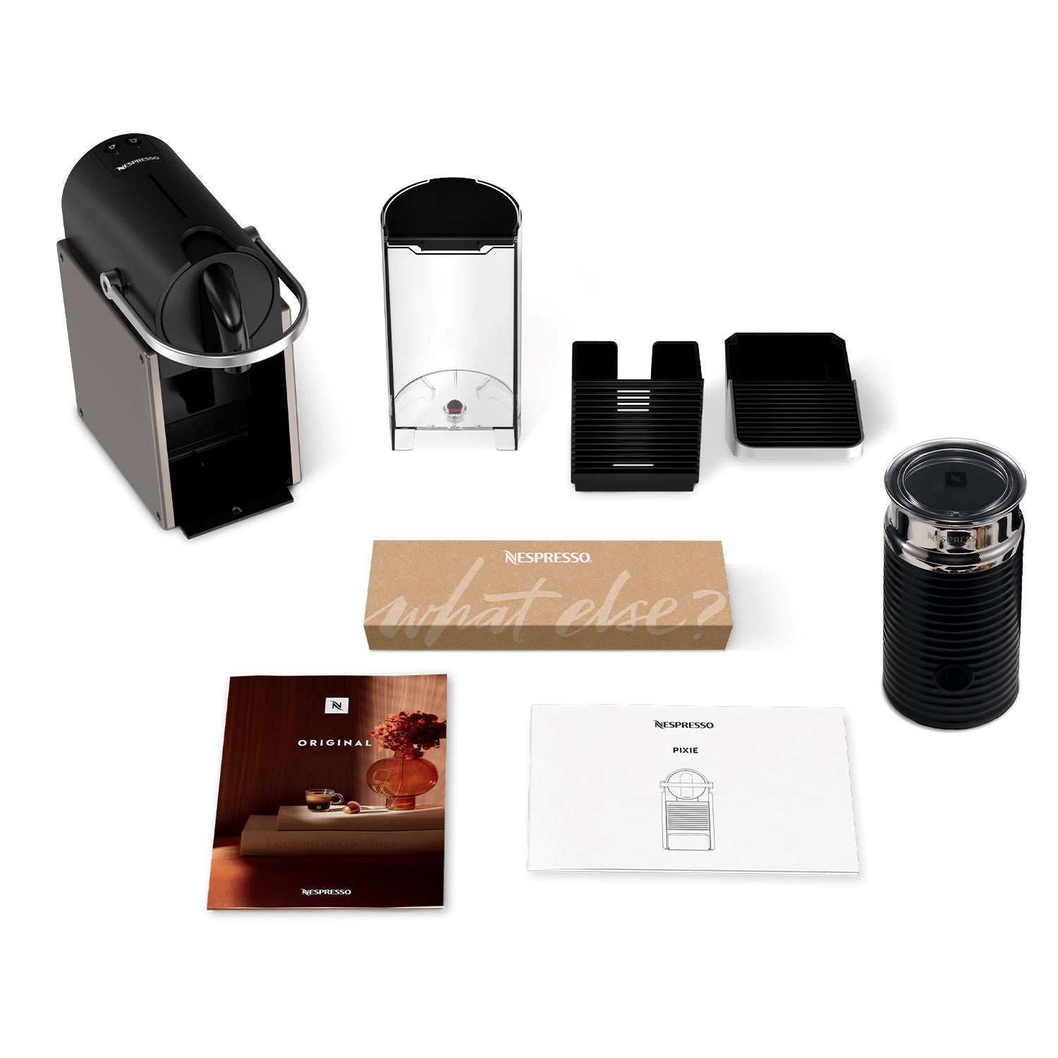 Cafetera Pixie Titan + Espumador Aeroccino Nespresso8#Gris