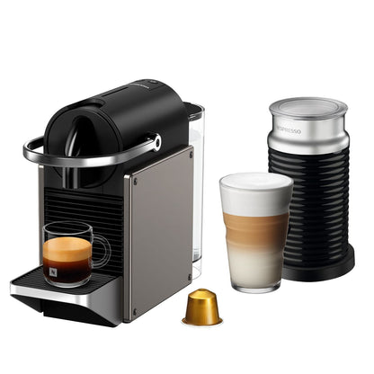 Cafetera Pixie Titan + Espumador Aeroccino Nespresso1#Gris