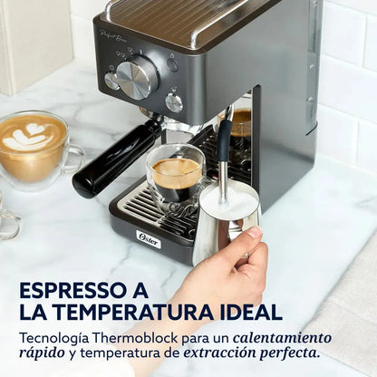 Cafetera Perfect Brew Bomba Italiana 15 Bar Bvstem7201 Gris Oster-Cafeteras Espresso