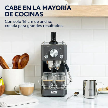 Cafetera Perfect Brew Bomba Italiana 15 Bar Bvstem7201 Gris Oster-Cafeteras Espresso