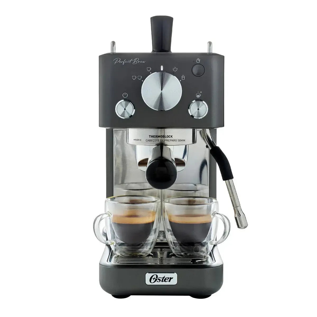 Cafetera Perfect Brew Bomba Italiana 15 Bar Bvstem7201 Gris Oster-Cafeteras Espresso