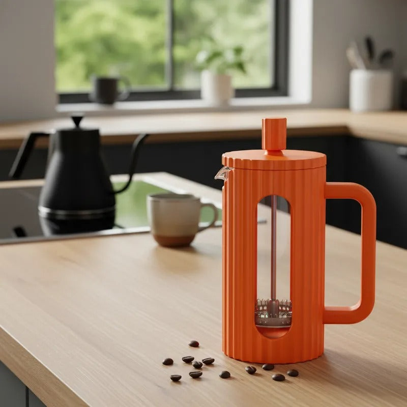 Cafetera Prensa Francesa Amalfi 350ML Naranjo Oroley1#Naranja matte