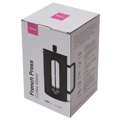 Cafetera Prensa Francesa La Negra 1000 ml Fissman7#Negro