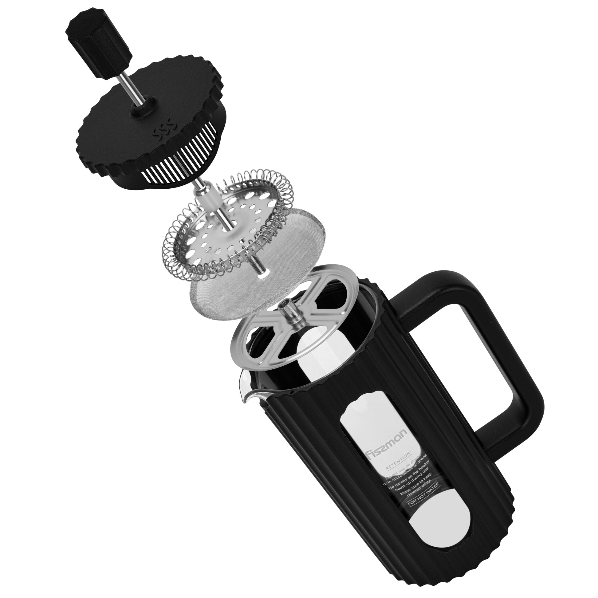 Cafetera Prensa Francesa La Negra 350 ml Fissman4#Negro