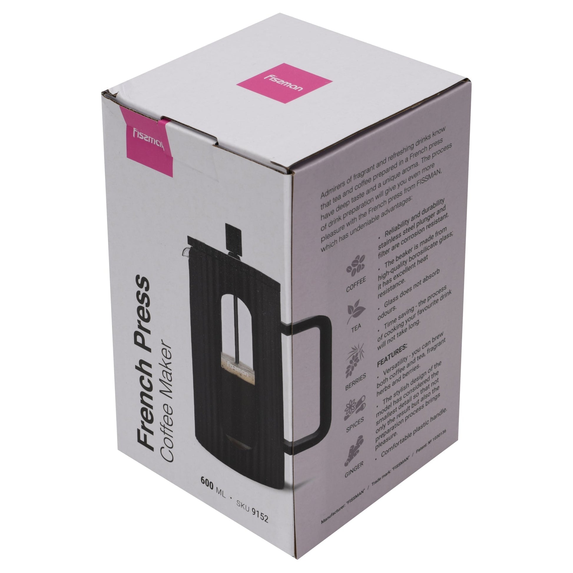 Cafetera Prensa Francesa La Negra 600 ml Fissman7#Sin color