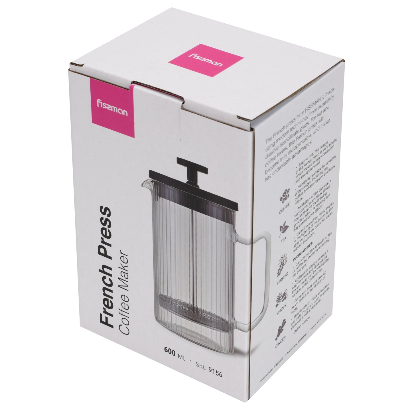 Cafetera Prensa Francesa Line 600 ml Fissman6#Sin color