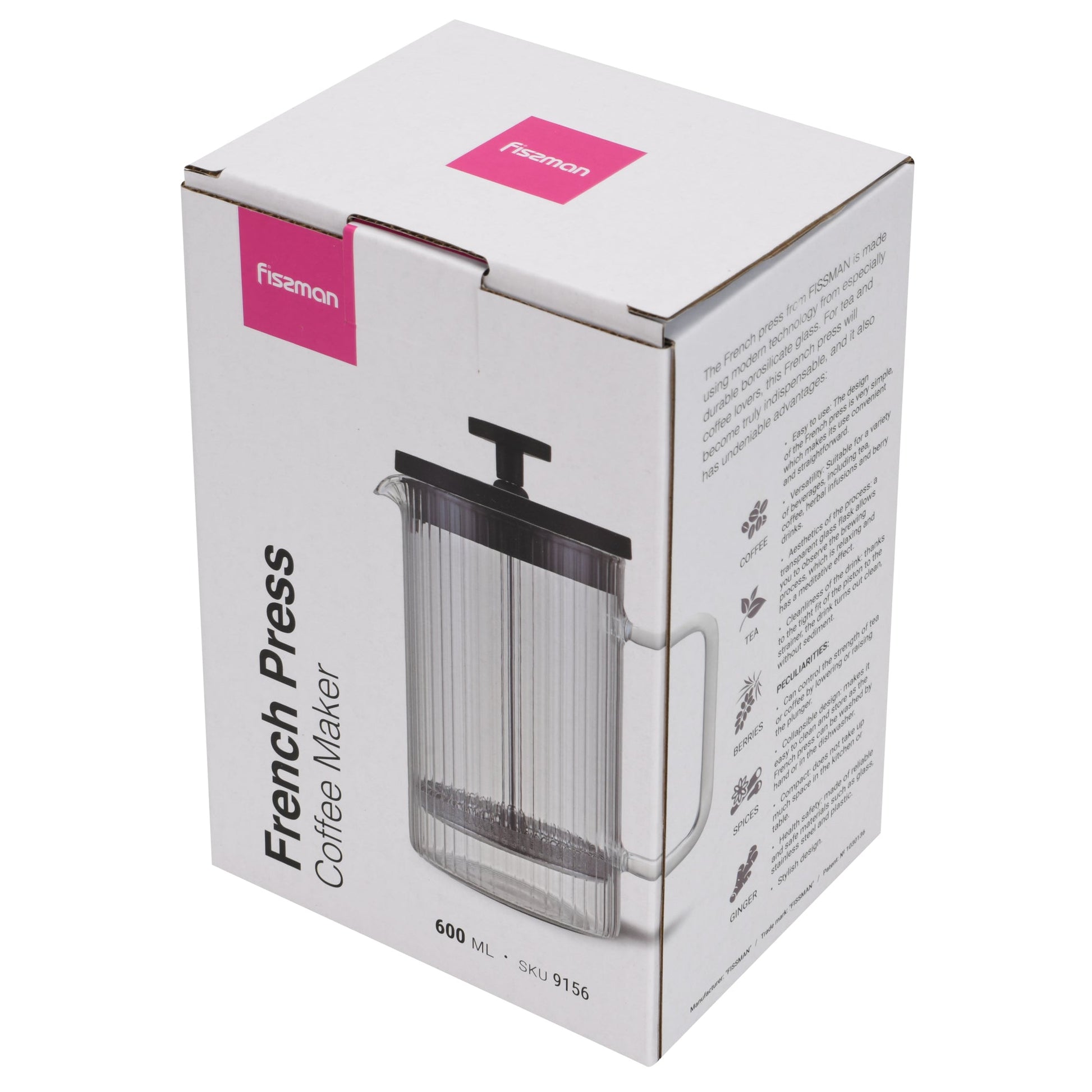Cafetera Prensa Francesa Line 600 ml Fissman6#Sin color