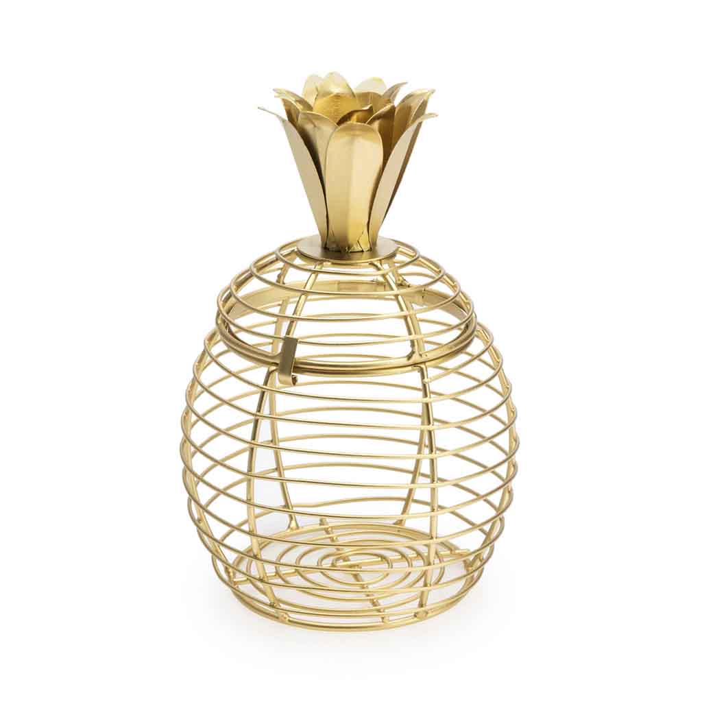 Caja Deco Pineapple Metal2#Amarillo