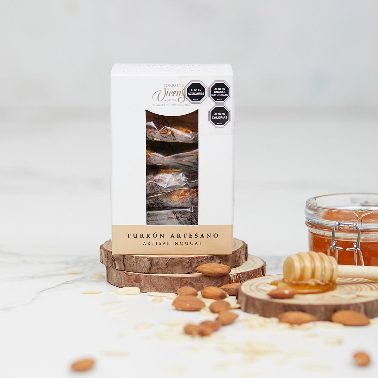 Caja Mini Turrones Artesanos Souffle Almendra 150g Vicens