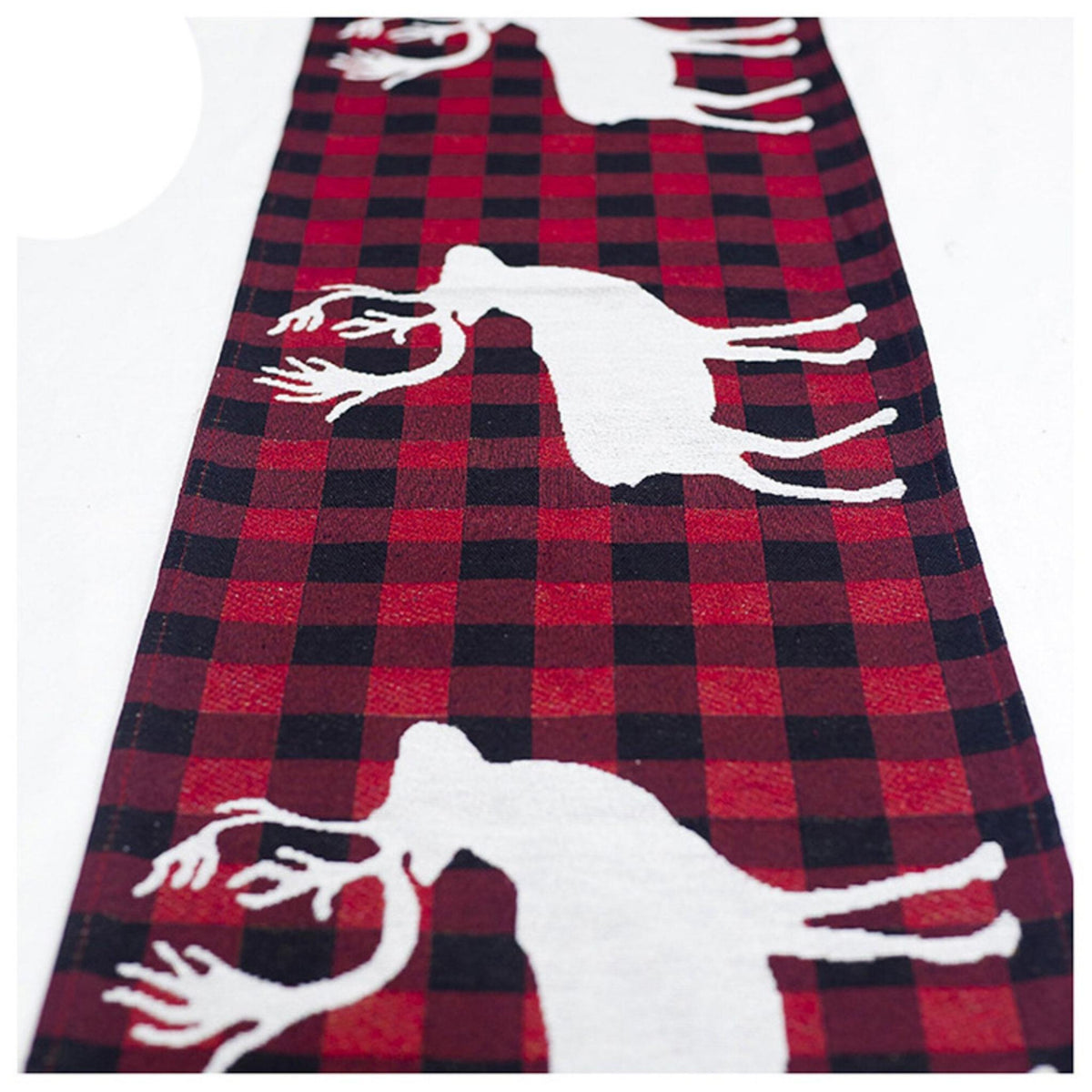 Camino de Mesa Reno Blanco Bohemik3#rojo