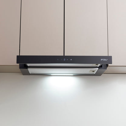 Campana Bajo Mueble City Black Touch 60 cm 452 m3/h FDV - Caja Dañada-Campanas Bajo Mueble