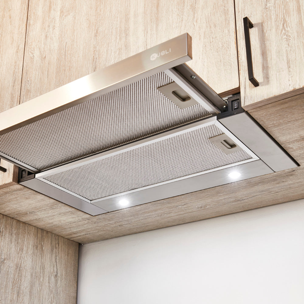 Campana Bajo Mueble Neu Slider 60 cm 350 m3/h Kubli - Caja Dañada-Campanas Bajo Mueble