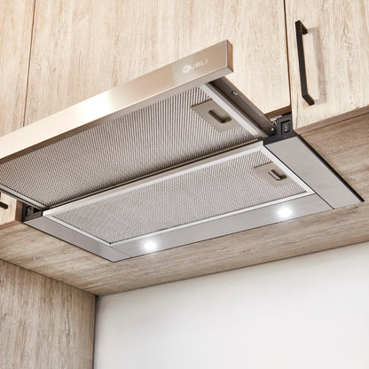 Campana Bajo Mueble Neu Slider 60 cm 350 m3/h Kubli - Caja Dañada-Campanas Bajo Mueble