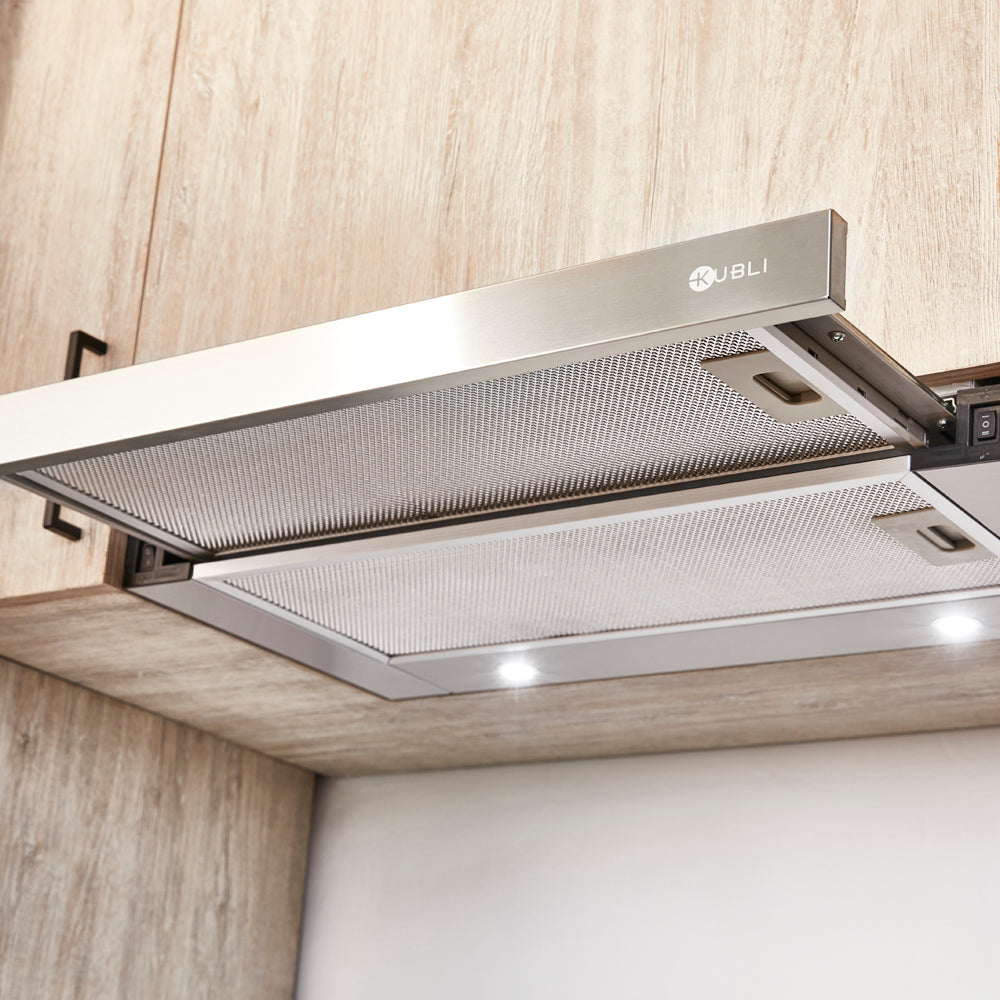 Campana Bajo Mueble Neu Slider 60 cm 350 m3/h Kubli - Caja Dañada-Campanas Bajo Mueble