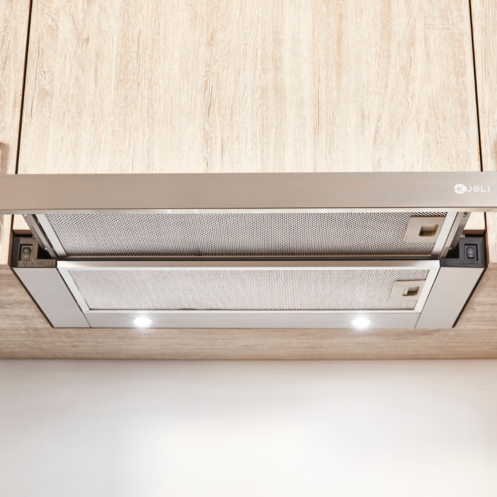Campana Bajo Mueble Neu Slider 60 cm 350 m3/h Kubli - Caja Dañada-Campanas Bajo Mueble
