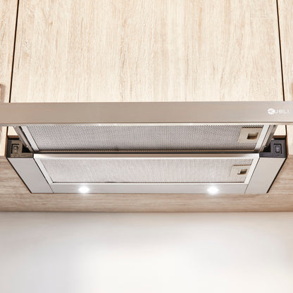 Campana Bajo Mueble Neu Slider 60 cm 350 m3/h Kubli - Caja Dañada-Campanas Bajo Mueble