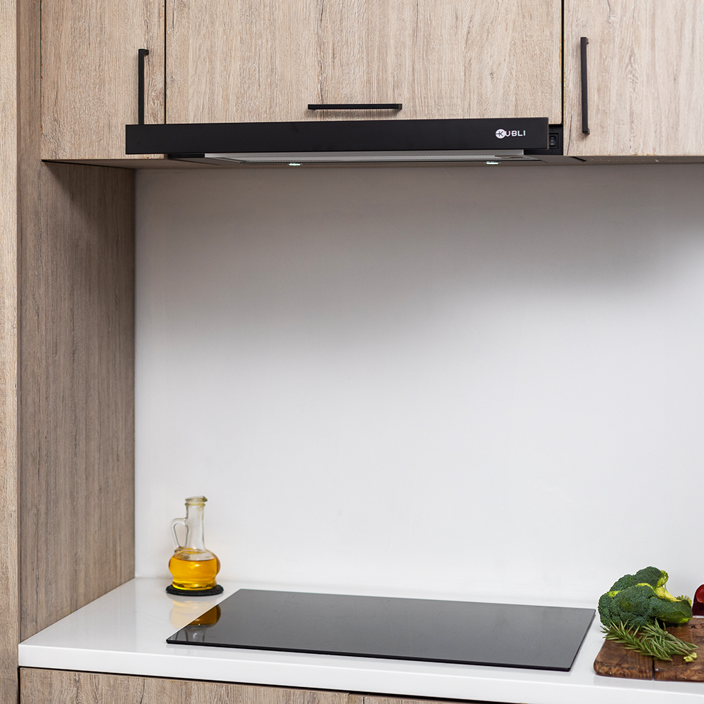 Campana Bajo Mueble Neu Slider Black 60 cm 350 m3/h Kubli - Caja Dañada-Campanas Bajo Mueble
