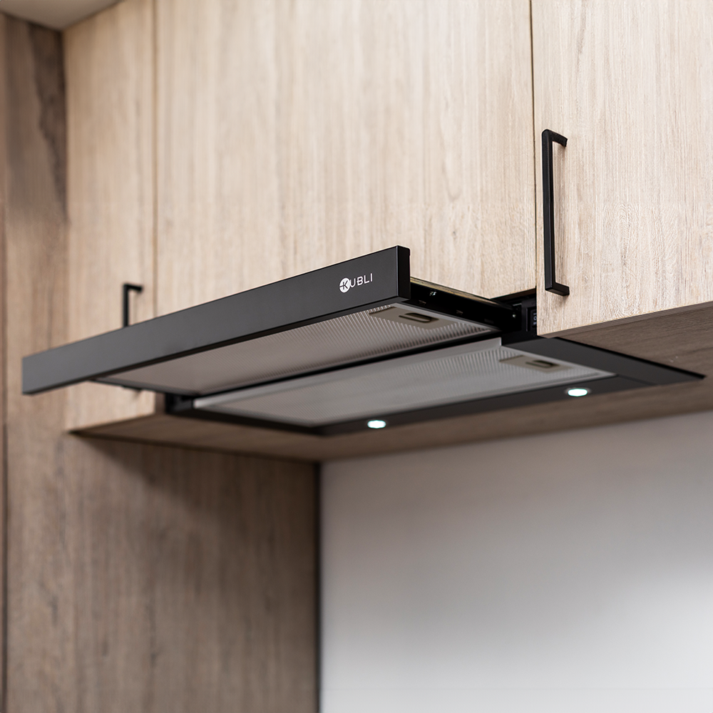 Campana Bajo Mueble Neu Slider Black 60 cm 350 m3/h Kubli - Caja Dañada-Campanas Bajo Mueble