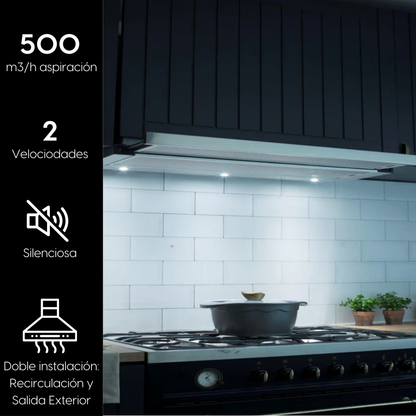 Campana Bajo Mueble Urban 90 cm 500 m3/h FDV - Caja Dañada-Campanas Bajo Mueble