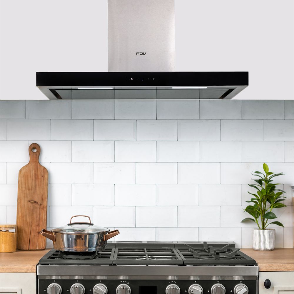 Campana de Pared Deluxe Chef 90 cm 800 m3/h FDV - Caja Dañada-Campanas de Pared