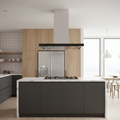 Campana Isla Deluxe Chef 90 cm 800 m3/h FDV - Caja Dañada-Campanas Isla