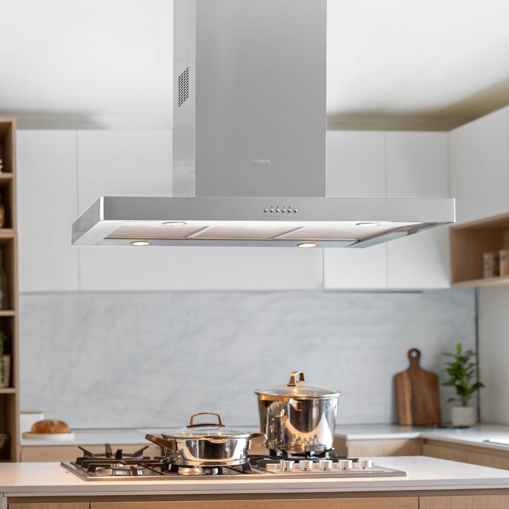 Campana Isla KI90XE 90 cm 820 m3/h Smeg