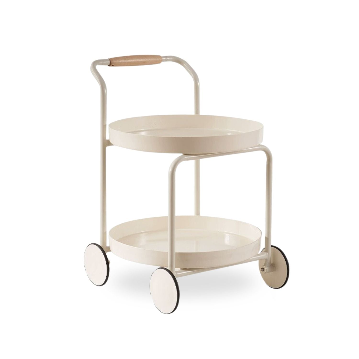 Carro Bar Vintage 2 Pisos con Ruedas Santú Home & Deco10#Beige