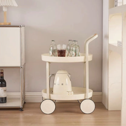 Carro Bar Vintage 2 Pisos con Ruedas Santú Home & Deco2#Beige