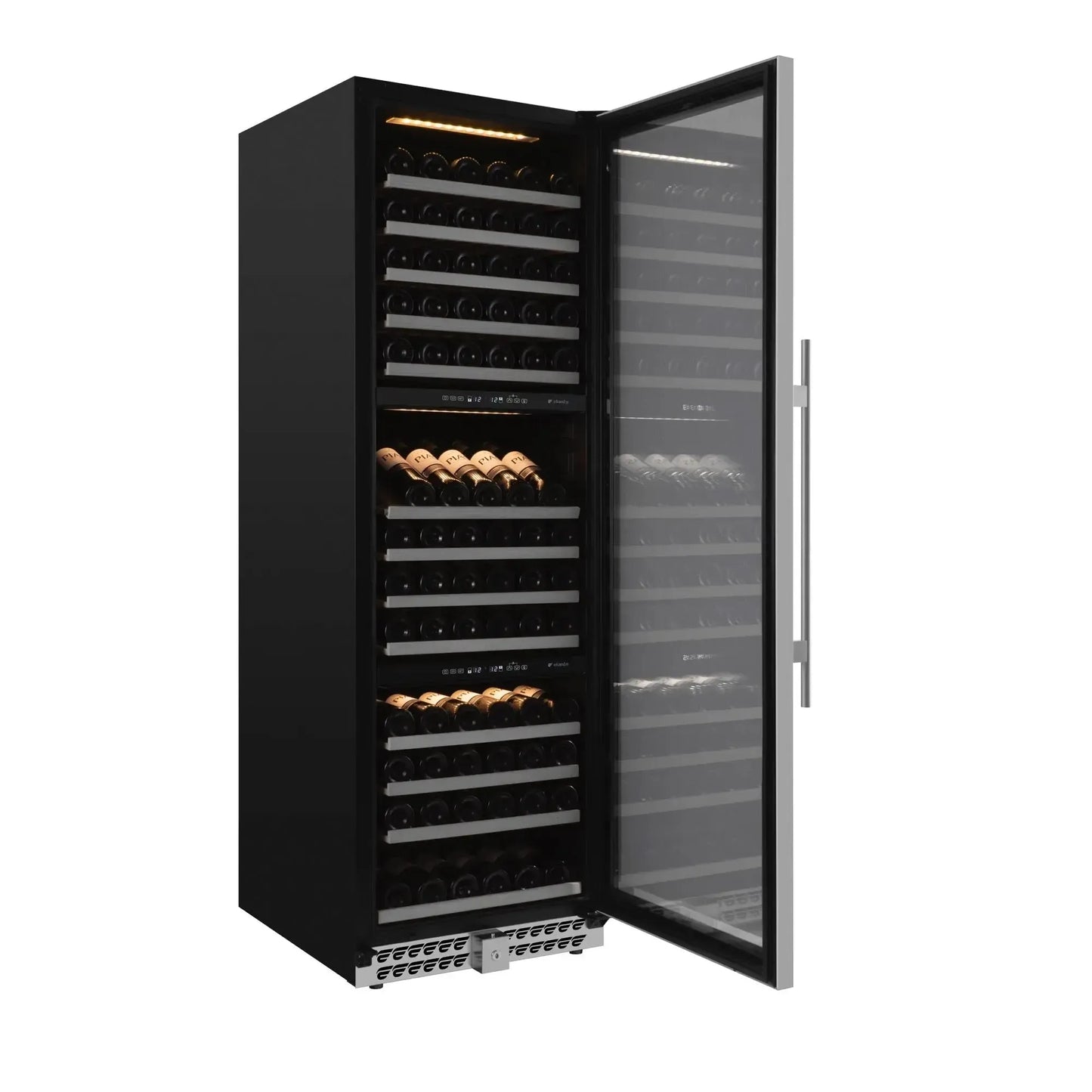 Cava de Vinos Premium Climatizada Trizona 154 Botellas Bacool3#Negro