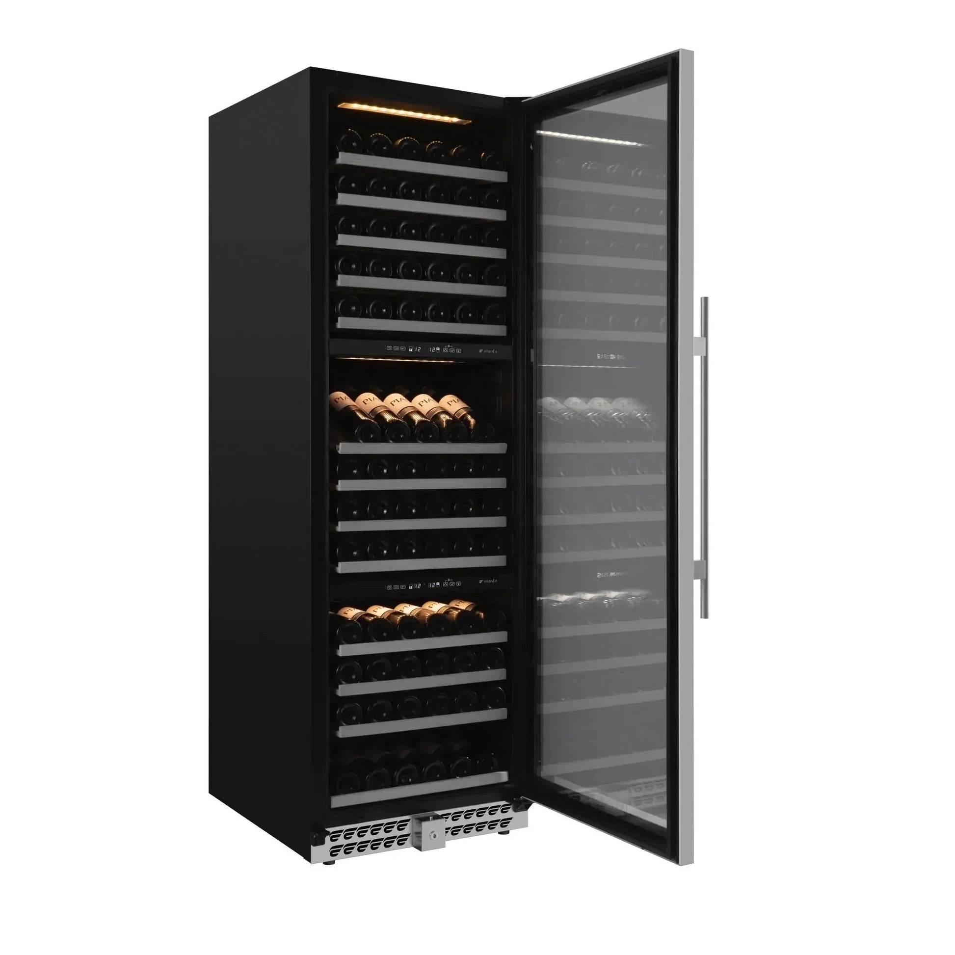 Cava de Vinos Premium Climatizada Trizona 154 Botellas Bacool3#Negro