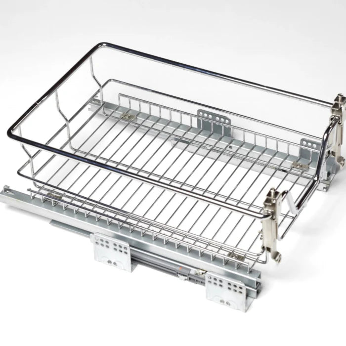 Cesta Extraccion Total 600 mm Fijo Al Frente Cromo-Accesorios de Cocina
