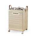 Cesta Plegable con Ruedas y Asas Santú Home & Deco7#Beige
