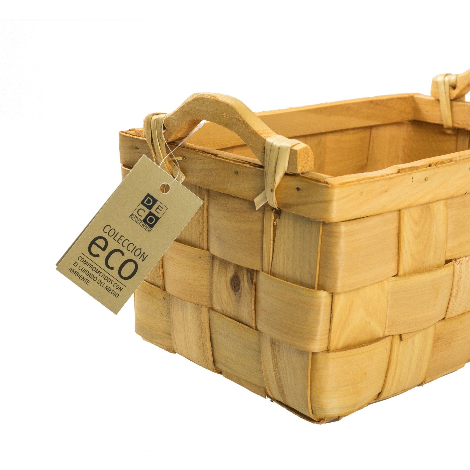 Cesto Ceiba 34 x 25 x 16 Cm Decoexpress1#Madera
