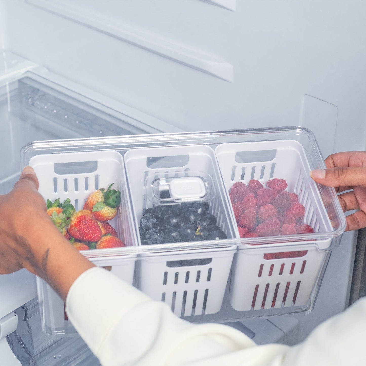 Organizador Clear Fresh 3 Cestas 5 Lts Ou2#Sin color