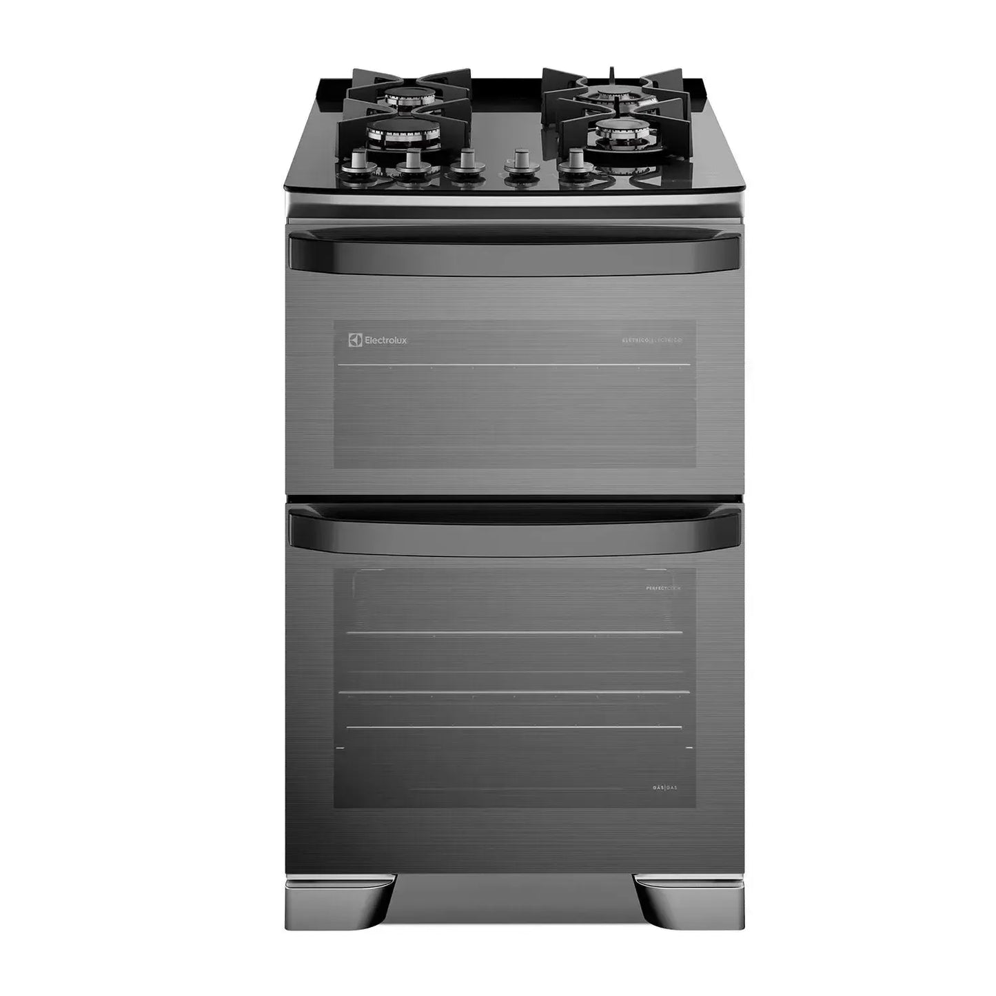Cocina a Gas 4 Platos Doble Horno Parrillas Hierro Fundido AirFry F4EAD-Cocinas a Gas
