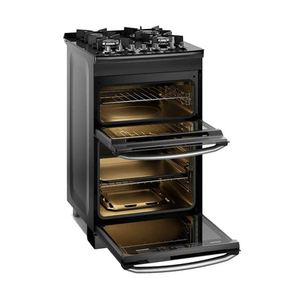 Cocina a Gas 4 Platos Doble Horno Parrillas Hierro Fundido F4EDB-Cocinas a Gas