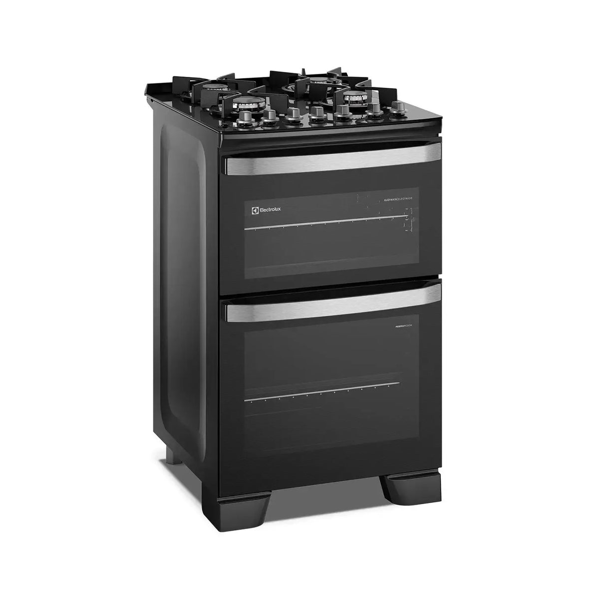 Cocina a Gas 4 Platos Doble Horno Parrillas Hierro Fundido F4EDB-Cocinas a Gas